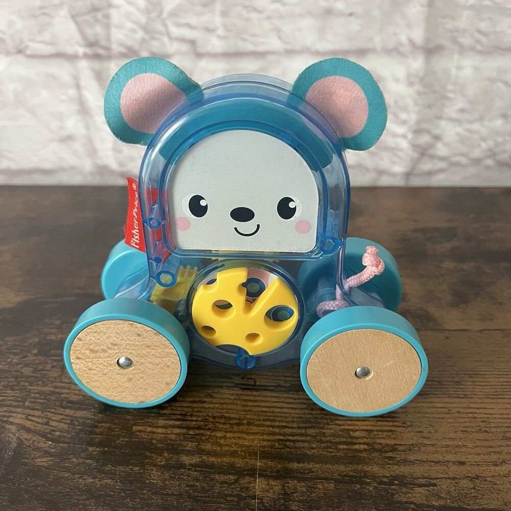 Fisher-Price Rollin’ Surprise Mouse Push-Along Toy Vehicle Baby Gears Baby Toy